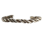 Navajo - Silver Bracelet with Braided Design c. 1950-60s, size 6.25