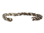Navajo - Silver Bracelet with Braided Design c. 1950-60s, size 6.25