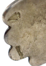 Darryl Begay - Navajo - Turquoise and Silver Tufacast Asymmetrical Bracelet c. 2002-2003, size 6 (J16064-018)