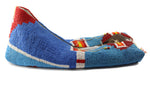 Plains Beaded Leather Cradleboard Hood c. 1950-60s, 21" x 13" x 10.5"
