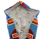Plains Beaded Leather Cradleboard Hood c. 1950-60s, 21" x 13" x 10.5"