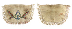Plains Beaded Leather 2-Piece Dress with Floral Design c. 1900-20s, 14" x 23" (each)