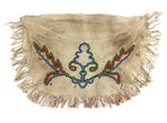 Plains Beaded Leather 2-Piece Dress with Floral Design c. 1900-20s, 14" x 23" (each)