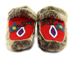 2 Pairs of Alaskan Moccasins with Seal Fur c. 1950-60s
