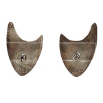 Michael Thompson - Navajo - Sterling Silver Post Earrings with Stamped Design c. 1970-80s, 1.625" x 1.125"