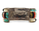 Carlos Aguilar Eagle - Ottawa - Multi-Stone Inlay and Sterling Silver Bracelet c. 1970s, size 6.25