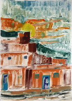 Mateo Romero - Blue Door/Red Door No. 2 (Monotype)