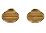 Maker Unknown - Pair of 10K Gold Overlay Cufflinks, 0.75" x 0.5"