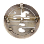 Frank Patania, Sr. (1898-1964) & Thunderbird Shop - Sterling Silver Pin c. 1940-50s, 2.75" diameter