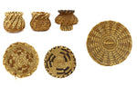 Group of 6: Tohono O'odham Small Baskets and Trays c. 1980s