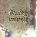 Navajo - Contemporary Multi-Stone Channel Inlay, 12K Gold-Fill, and Sterling Silver Watch Band, size 6.5