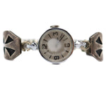 Bernard Dawahoya (1937-2010) - Hopi - Silver Overlay Watchband c. 1950-60s, 6.25" length