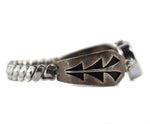 Bernard Dawahoya (1937-2010) - Hopi - Silver Overlay Watchband c. 1950-60s, 6.25" length