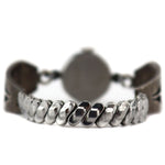 Bernard Dawahoya (1937-2010) - Hopi - Silver Overlay Watchband c. 1950-60s, 6.25" length