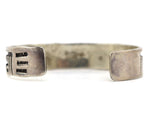 Andrew Henry - Navajo - Sterling Silver Overlay Storyteller Bracelet c. 1980-90s, size 6.5