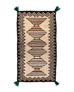 Navajo Double Saddle Blanket c. 1950-60s, 57.5" x 31.75"