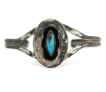 Navajo - Turquoise and Silver Squash Blossom Necklace, Bracelet, and Ring Set with Shadowbox Design c. 1930-40s