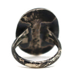 Navajo - Turquoise and Silver Squash Blossom Necklace, Bracelet, and Ring Set with Shadowbox Design c. 1930-40s