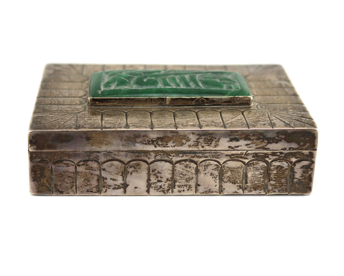 malachite cigarette box Marlene Dietrich's vintage case with and diamonds Vtg R. Romanelli Italian MALACHITE