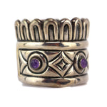 Mexican - Amethyst and Silver Bracelet c. 1950s, size 7