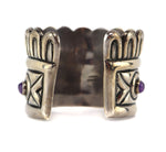 Mexican - Amethyst and Silver Bracelet c. 1950s, size 7