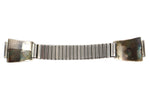 Maryann and Felix Chavez - Zuni - Turquoise Petit Point and Silver Watchband with Stamped Design c. 1950-60s, 6" length