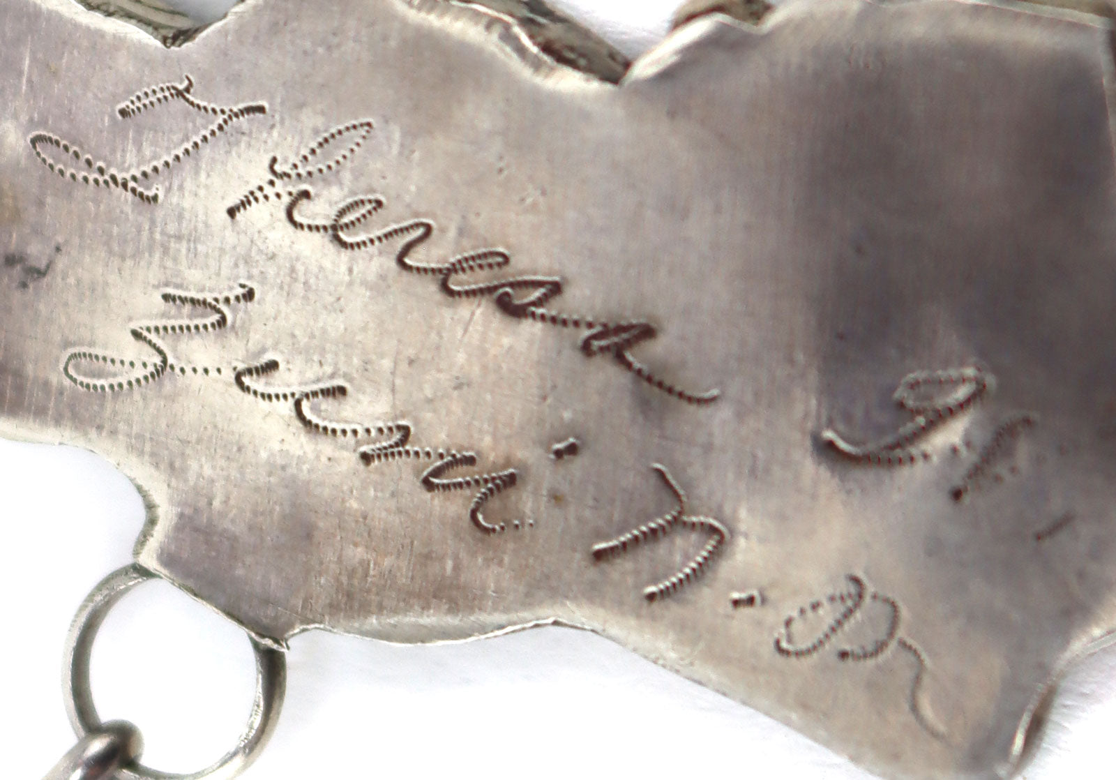 Theresa Waseta - Zuni - Multi-Stone Inlay and Silver Link Necklace wit