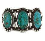 Navajo - Turquoise and Silver Bracelet c. 1940s, size 6.5