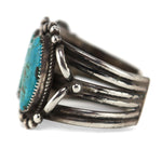 Navajo - Turquoise and Silver Bracelet c. 1940s, size 6.5