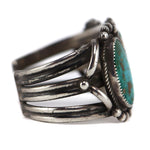 Navajo - Turquoise and Silver Bracelet c. 1940s, size 6.5