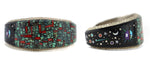 Alvin Yellowhorse (b. 1968) - Navajo - Multi-Stone Mosaic Micro-Inlay and Sterling Silver Bracelet with Celestial Design c. 2000s, size 6.5