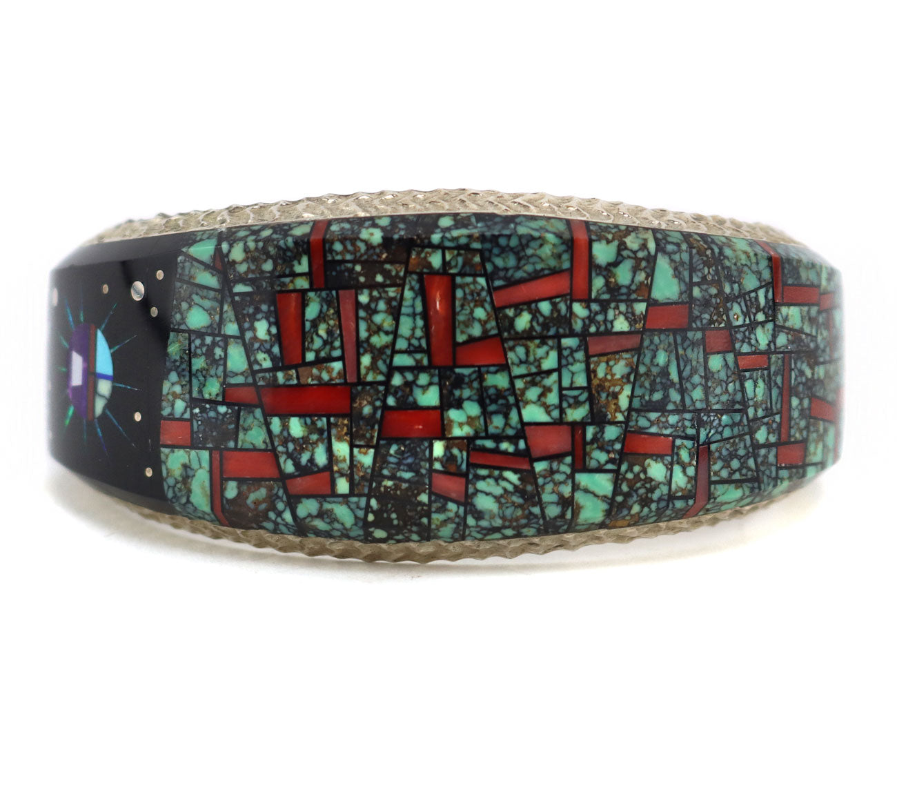 Alvin Yellowhorse (b. 1968) - Navajo - Multi-Stone Mosaic Micro-Inlay