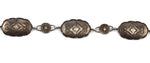 Navajo - Sterling Silver Link Concho Belt with Stamped Design c. 1940-50s, fits up to 30.5" size waist