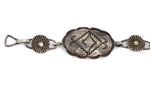 Navajo - Sterling Silver Link Concho Belt with Stamped Design c. 1940-50s, fits up to 30.5" size waist
