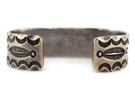 Navajo - Silver Bracelet with Stamped Design c. 1950-60s, size 6.75