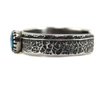 Isiah M. Begay - Navajo - Contemporary Morenci Turquoise and Silver Tufacast Bracelet, size 6.25
