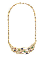 Frank Patania Jr. - Multi-Stone and 14K Gold Necklace, 14" length