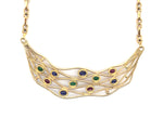 Frank Patania Jr. - Multi-Stone and 14K Gold Necklace, 14" length