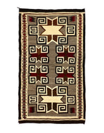 Navajo Crystal Rug with Valero Stars c. 1920s, 79.5" x 45.5"