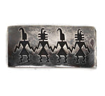 Hopi Crafts - Silver Overlay Belt Buckle c. 1970s, 1.25" x 2.5"