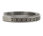 Pat Pruitt (b. 1973) - Laguna/Chiricahua Apache - Contemporary Stainless Steel Bracelet with Stamped Design, size 6.25