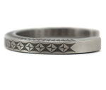 Pat Pruitt (b. 1973) - Laguna/Chiricahua Apache - Contemporary Stainless Steel Bracelet with Stamped Design, size 6.25