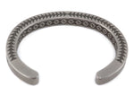 Pat Pruitt (b. 1973) - Laguna/Chiricahua Apache - Contemporary Stainless Steel Bracelet with Stamped Design, size 6.25