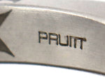 Pat Pruitt (b. 1973) - Laguna/Chiricahua Apache - Contemporary Stainless Steel Bracelet with Stamped Design, size 6.25