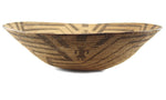 Pima Basket with Whirling Logs and Human Pictorials c. 1900-20s, 6" x 20"