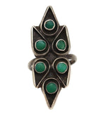 Zuni - Turquoise and Silver Ring c. 1940s, size 5