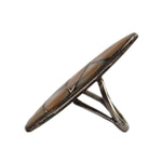 Zuni - Mother of Pearl Channel Inlay and Silver Ring c. 1950s, size 6.25