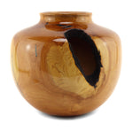 Greg Campbell - Alligator Juniper and Turquoise Turned Wooden Vessel, 9.75" x 10.25"