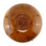 Greg Campbell - Alligator Juniper and Turquoise Turned Wooden Vessel, 9.75" x 10.25"