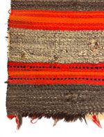 Navajo Single Saddle Blanket with Indigo Dye c. 1880s, 33" x 35.5"